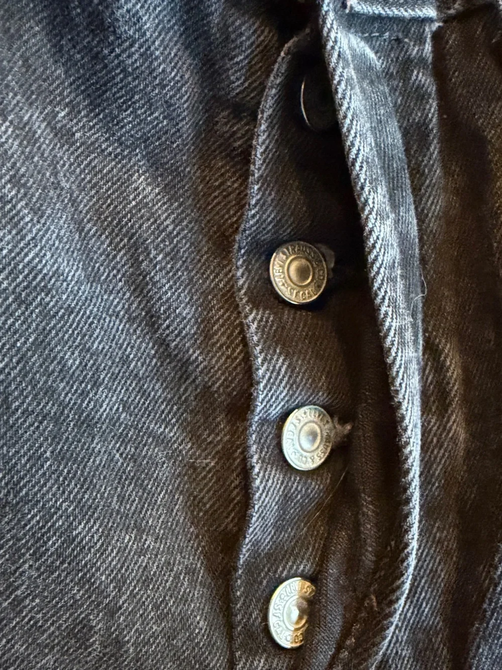 Levi's Men's 501 '93 Black Washed Grunge Bikercore Classic Button Fly Size 32/30